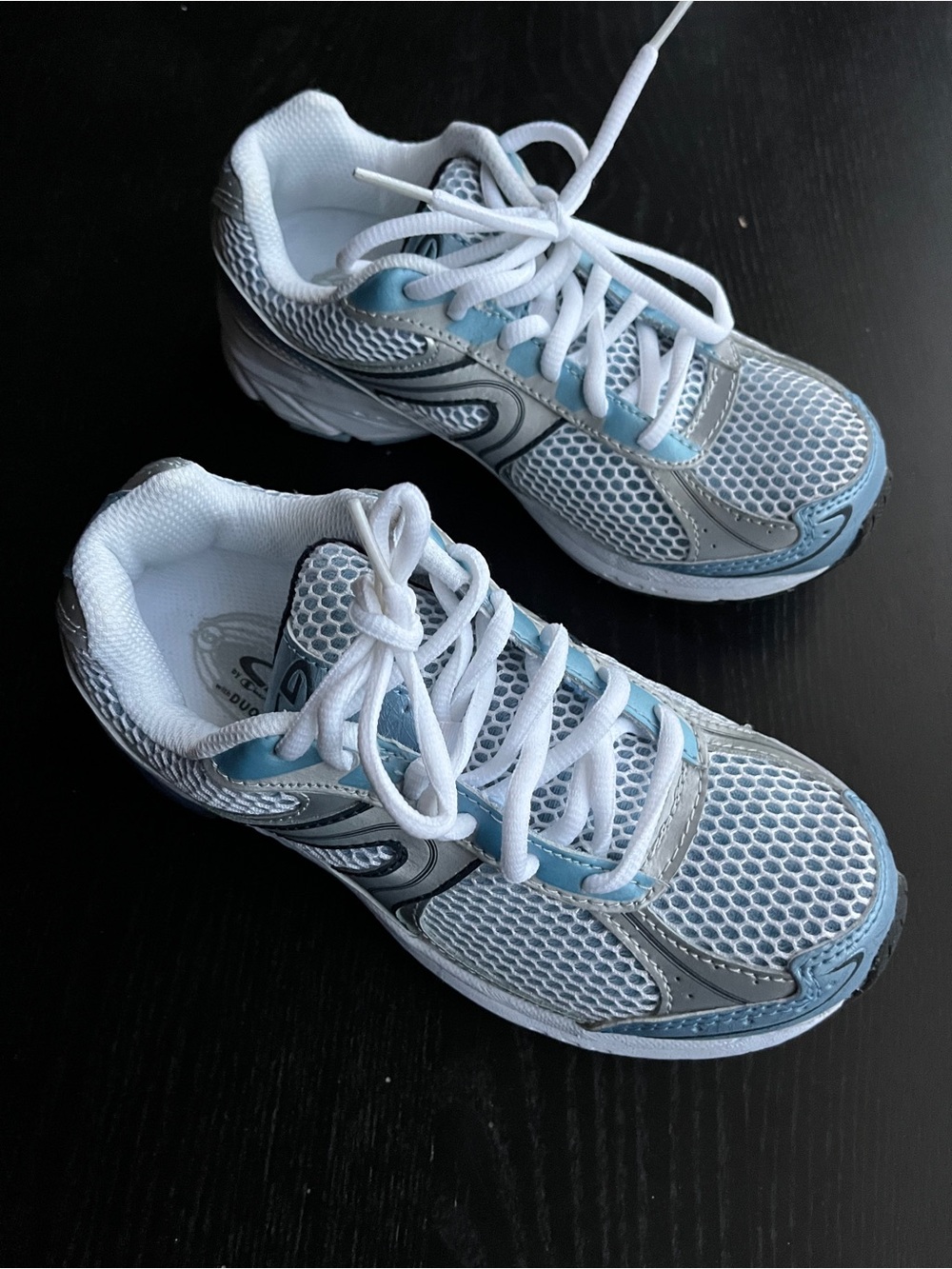 C9 Champion Duo Dry Blue Silver Running Shoes Size 6